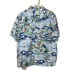 ⭐️3 For $25 Tropical Blue Hawaiian Shirt